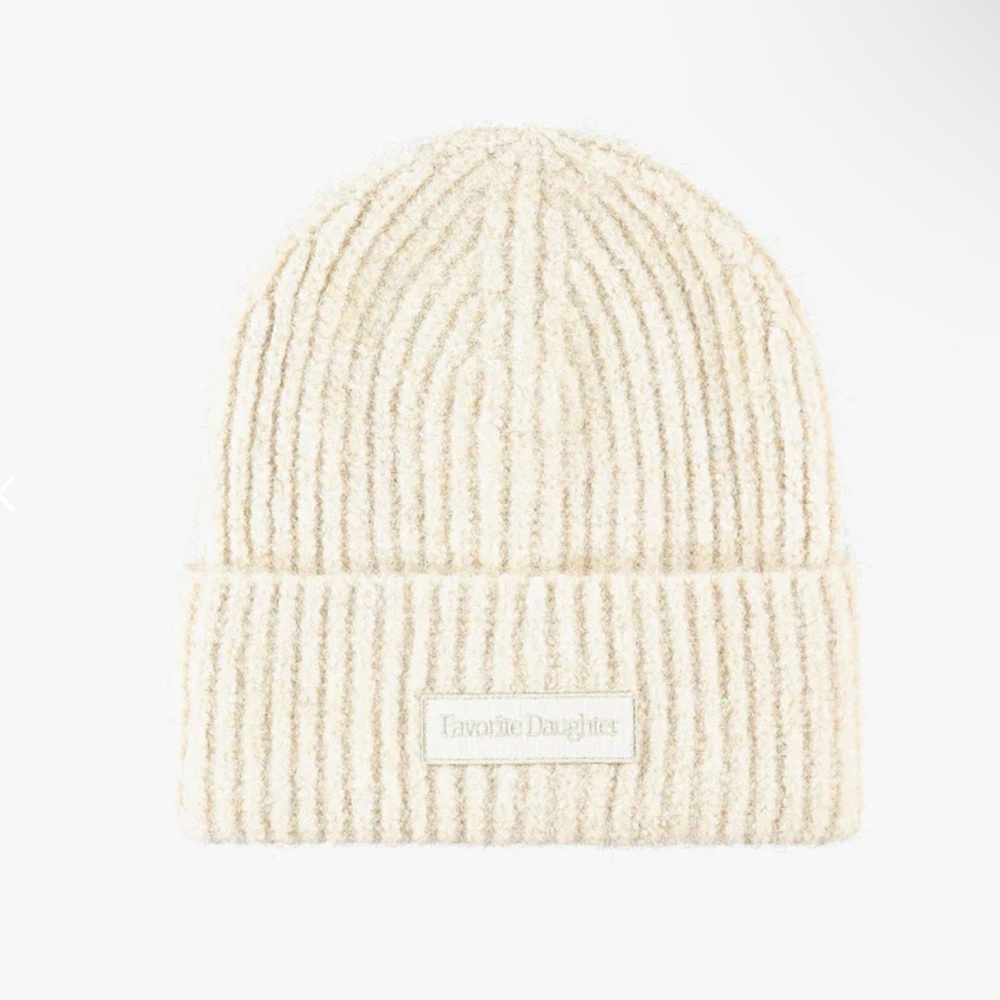 Favorite Daughter The Logo Patch Rib Beanie